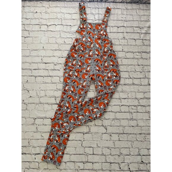 BlackMilk Overalls Fox and Mushroom Gray‎ Orange Rare Sz Small Vintage Australia - Picture 9 of 16